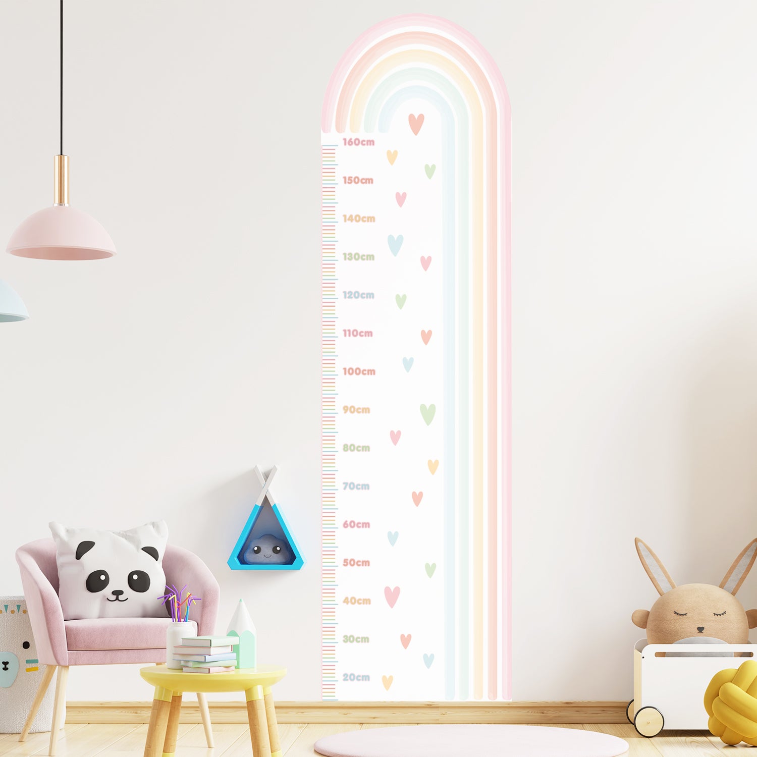 Adesivo de Parede Infantil Medidor REGUINHA RAINBOW