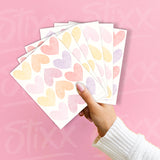 KIT CORAÇÕES AQUARELADOS ROSA