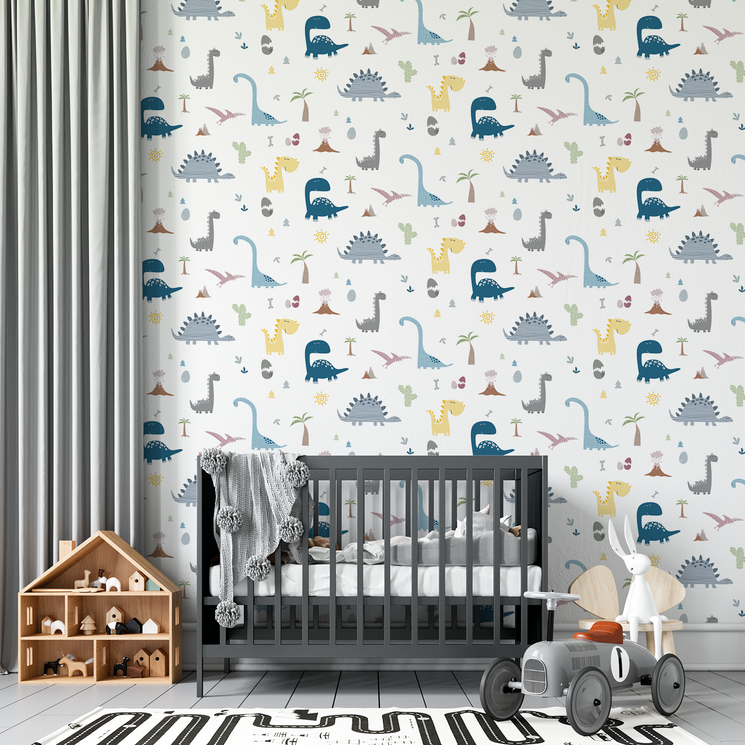 Papel de Parede Adesivo DINO JUNGLE SUNSET