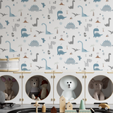 Papel de Parede Adesivo DINO JUNGLE BLUES