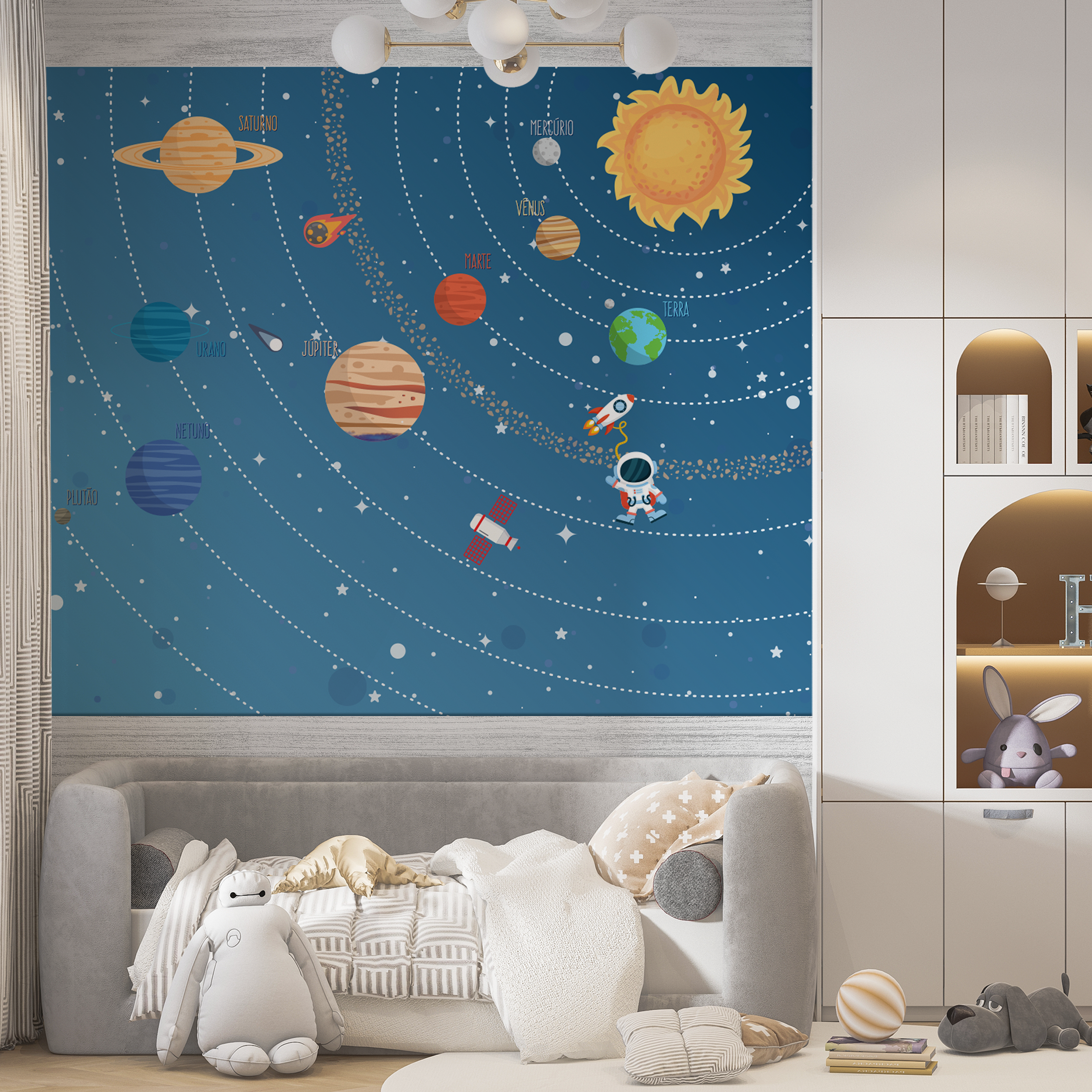 Papel de Parede Adesivo AVENTURA GALÁCTICA BLUE