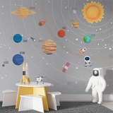 Papel de Parede Adesivo AVENTURA GALÁCTICA GRAY