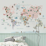 Papel de Parede  Mapa Mundi Infantil IMAGINATION Rosé