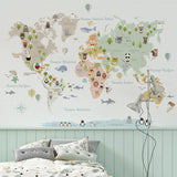 Papel de Parede  Mapa Mundi Infantil IMAGINATION Menta