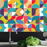 Papel de Parede Adesivo de Azulejos - CALEIDOSCÓPIO