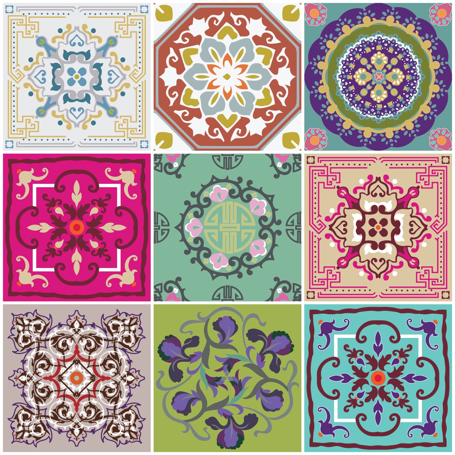 Kit de Adesivos AZULEJOS SHANGAI