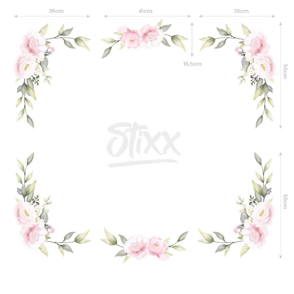 Adesivo Decorativo de Parede Floral SERENATA