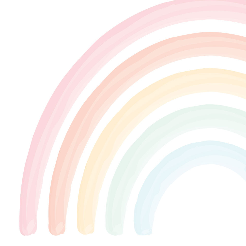 Adesivo Decorativo de Arco Íris RAINBOW - Aquarelado