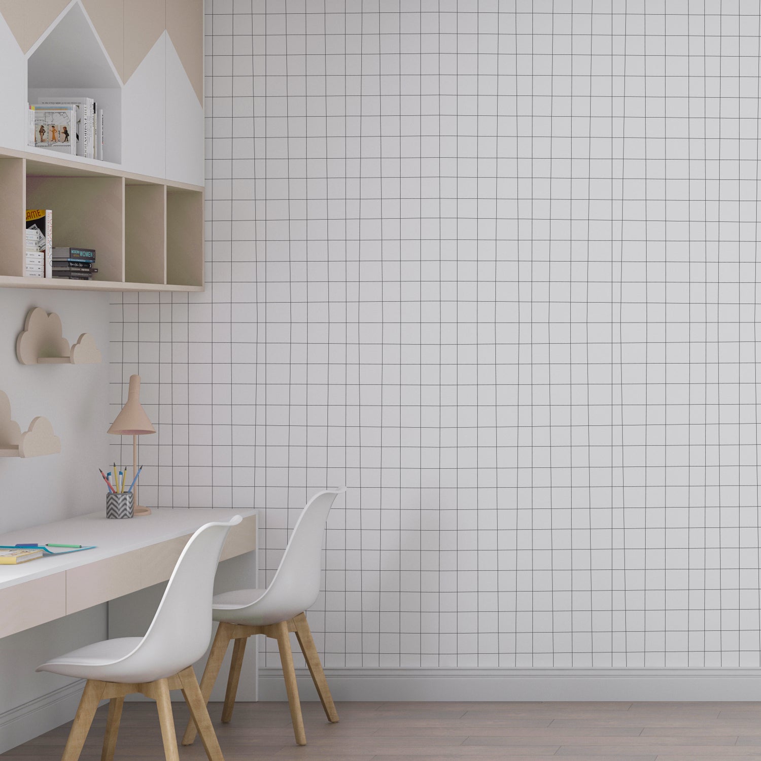 Papel de Parede Adesivo GRID BLACK