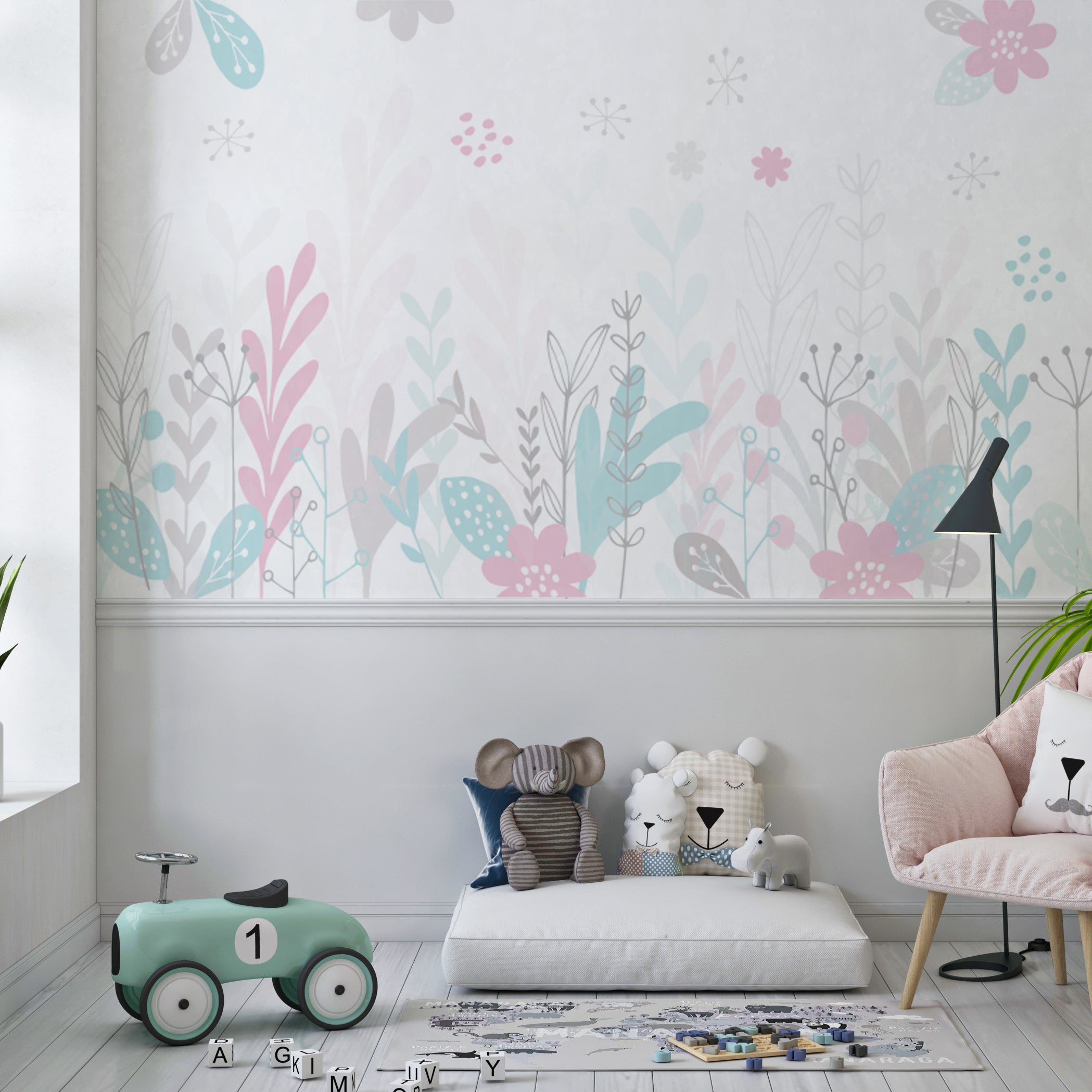 Papel de Parede Adesivo Floral Lullaby