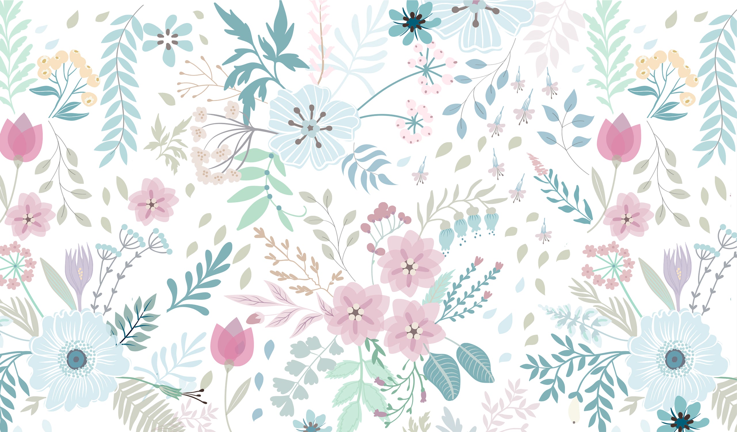 Papel de Parede Floral Glamour