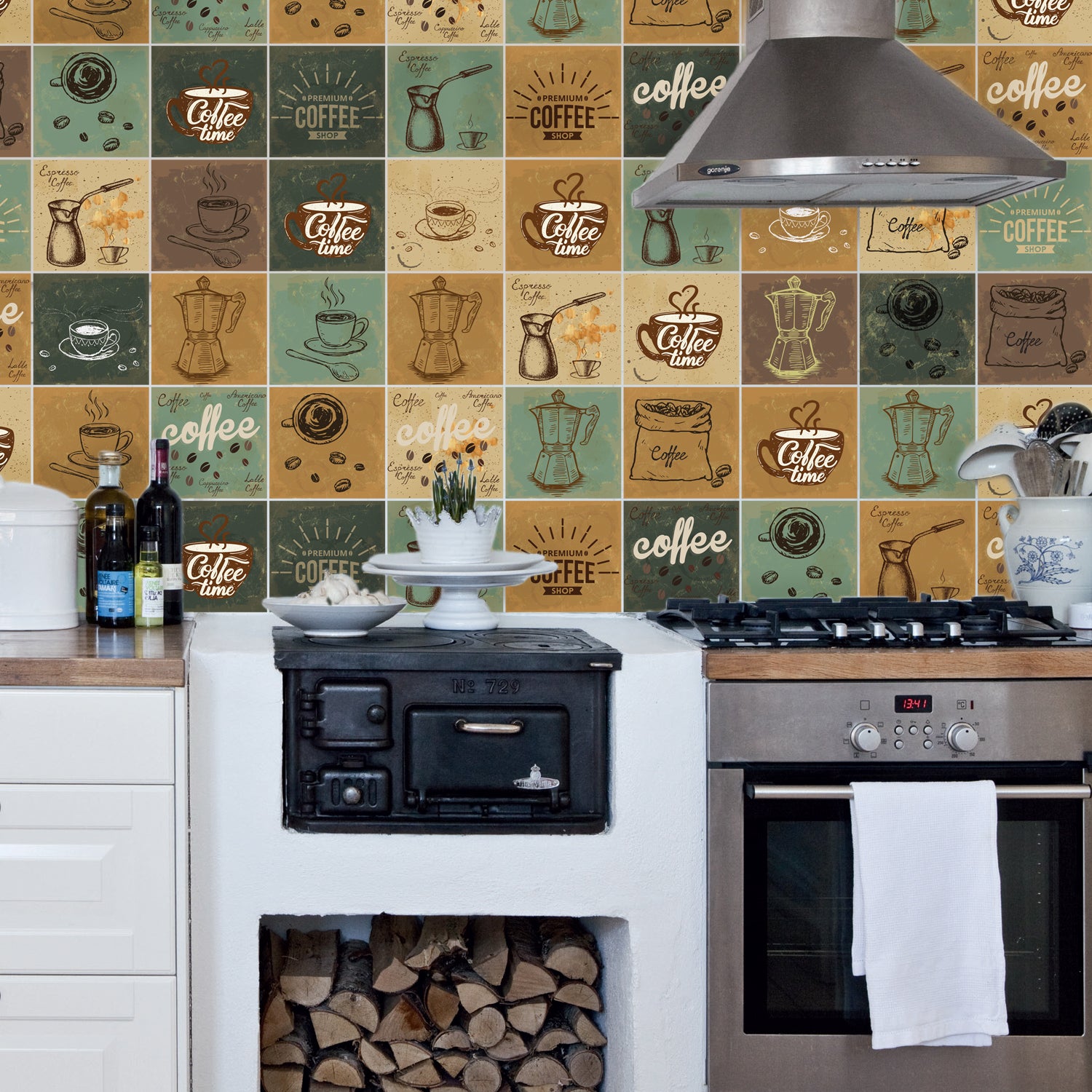 Kit de Adesivos - AZULEJOS CAFÉ