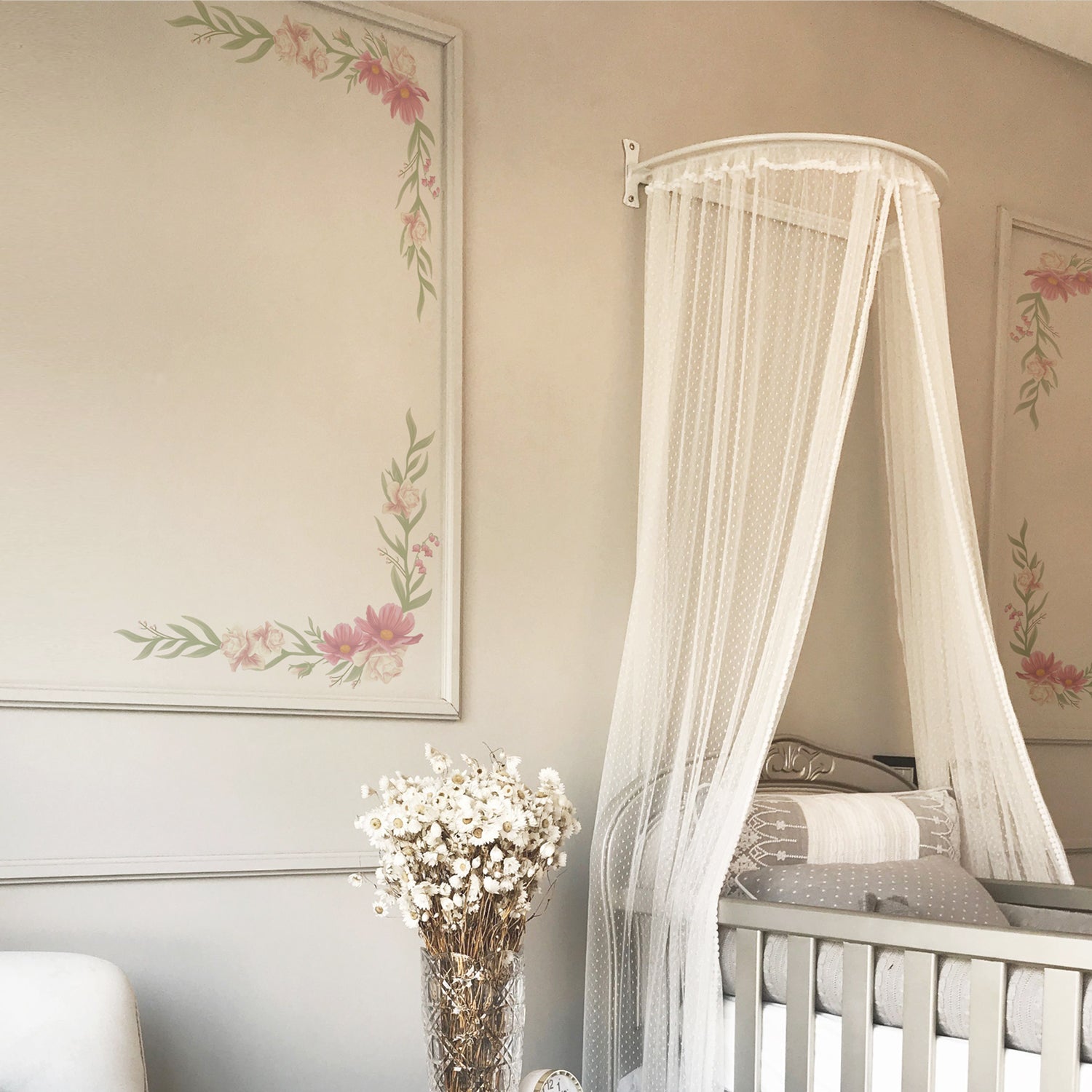 Adesivo Decorativo de Parede Floral - CLASSIC