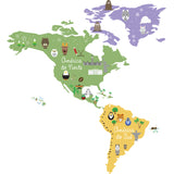 Adesivo Decorativo de Parede Infantil com Mapa MUNDO DISCOVERY