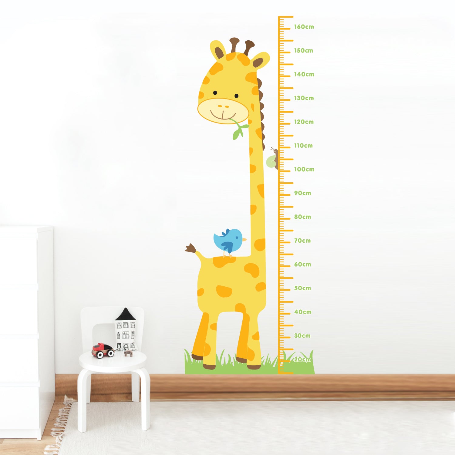 Adesivo de Parede Infantil Medidor - REGUINHA AMIGA GIRAFA