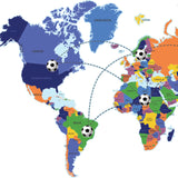 Adesivo de Parede MAPA MUNDI GOL