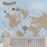 Mapa Adesivo Infantil de Mapa com Nomes dos Países PEQUENO EXPLORADOR