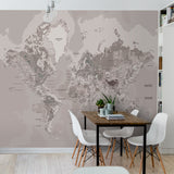 Papel de Parede com Mapa Mundi VINTAGE MAP