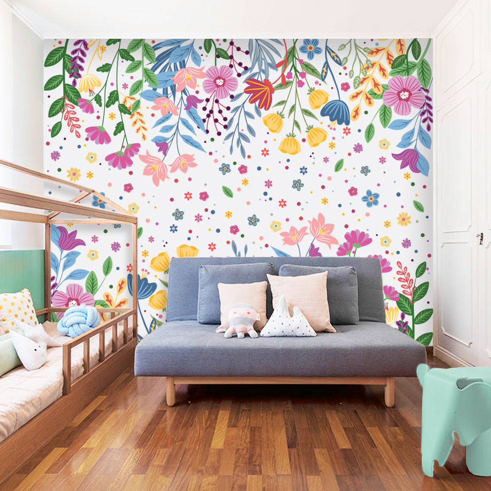 Papel de Parede Adesivo Floral Colorido JARDIM SECRETO