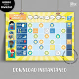 Quadro de Incentivo ao Bom Comportamento SUPER HERÓIS - para Imprimir
