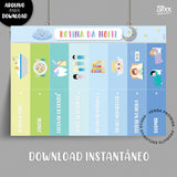 Quadro de Rotinas Compacto NOITE - para Imprimir