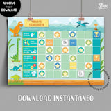 Quadro de Incentivo ao Bom Comportamento DINOSSAUROS - para Imprimir