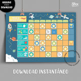 Quadro de Incentivo ao Bom Comportamento ASTRONAUTA - para Imprimir