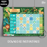 Quadro de Incentivo ao Bom Comportamento FLORESTA - para Imprimir
