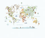 Papel de Parede  Mapa Mundi Infantil IMAGINATION Menta