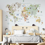 Papel de Parede  Mapa Mundi Infantil IMAGINATION Menta