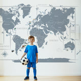 Papel de Parede com Mapa Mundi STADIUM