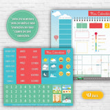 Combo 2 Quadros - Calendário + Comportamento