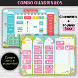 COMBO 2 QUADRINHOS - CALENDÁRIO + ROTINAS