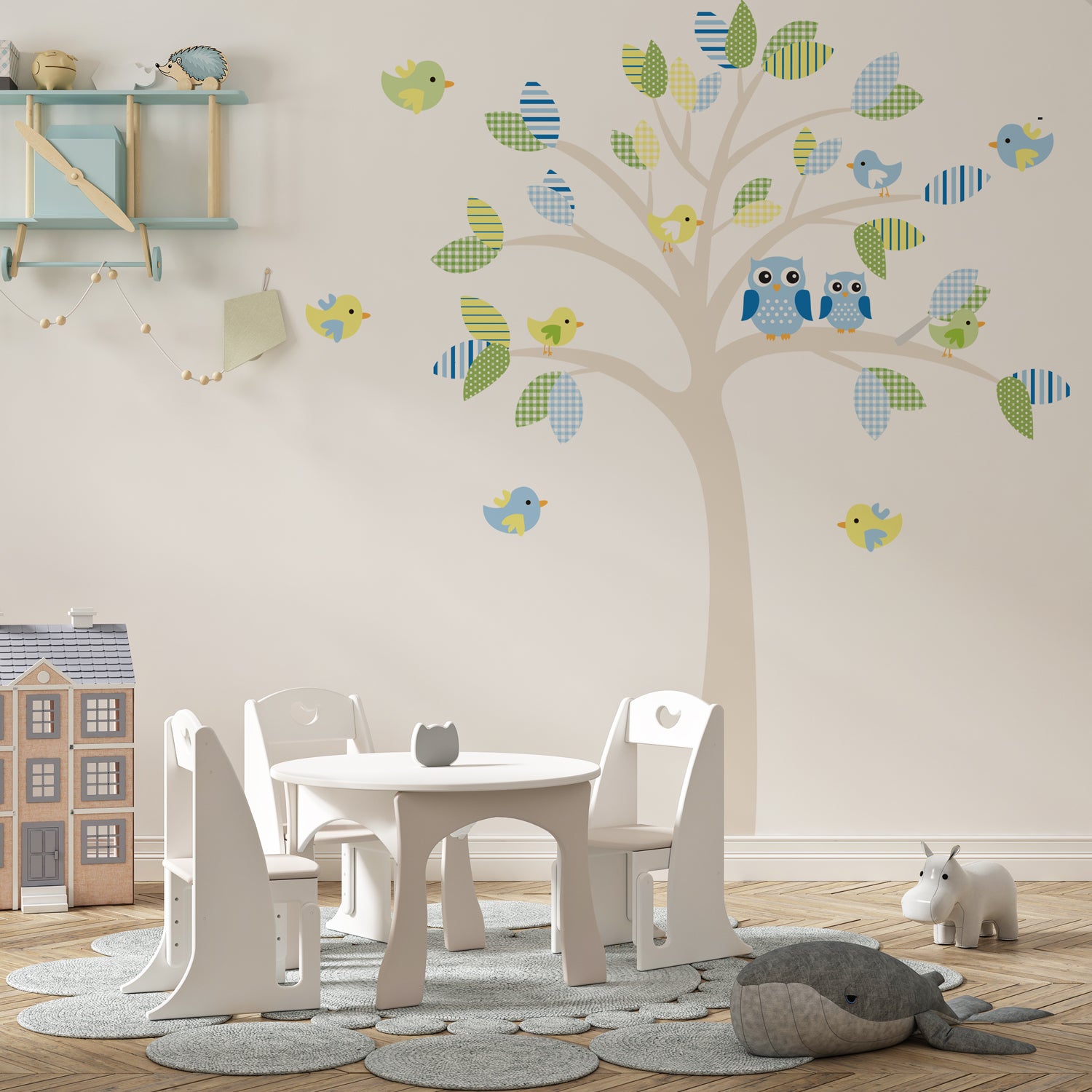 Adesivo Decorativo de Parede com Árvore Infantil CANDY TREE MENINO