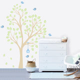 Adesivo Decorativo de Parede com ÁRVORE FOLHAS MENINO