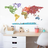 Adesivo Decorativo de Parede Infantil com Mapa MUNDO DISCOVERY