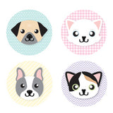 Adesivo de Parede Infantil - GANCHOS CUTE PETS - MENINA