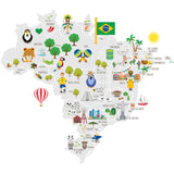 Adesivo de Parede MAPA BRASILEIRINHO