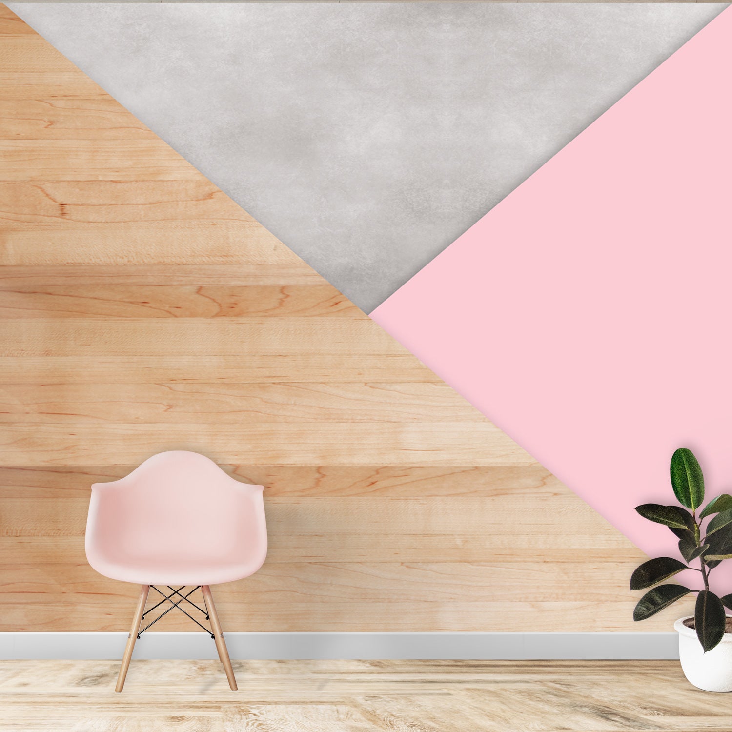Color Blocks Rosa Papel de Parede Geométrico COLOR BLOCK ROSA – STIXX® Adesivos Criativos